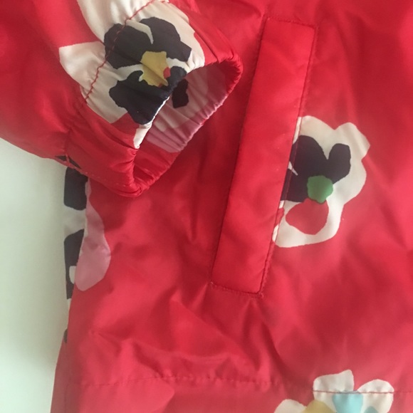 Gap kids girl red floral lined Windbreaker size XS - Picture 3 of 7